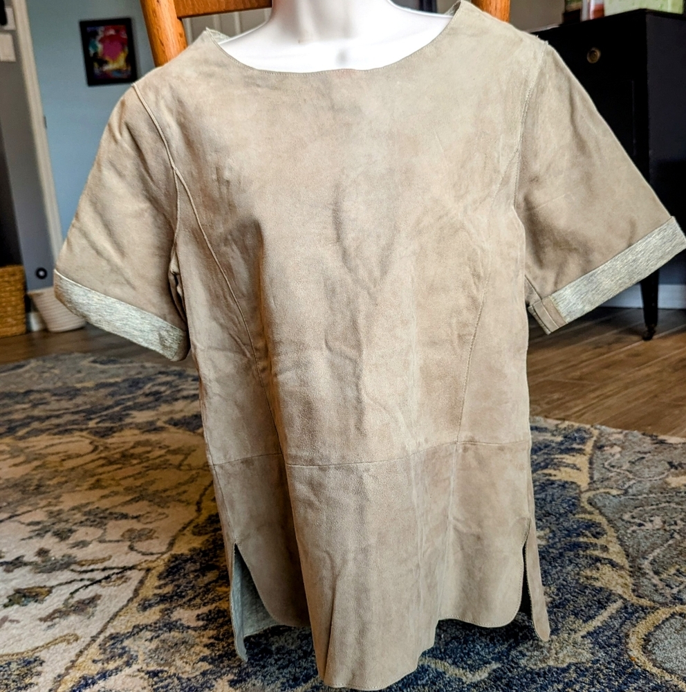 Vince leather tunic